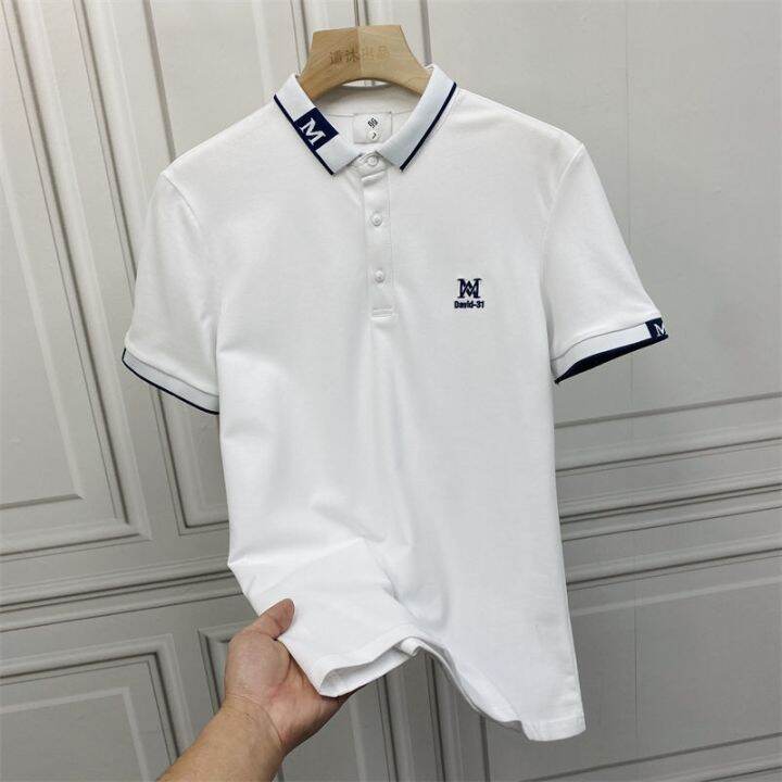 original-summer-and-autumn-new-business-casual-lapel-top-mens-trendy-short-sleeved-t-shirt-tide-brand-high-end-embroidery-polo-shirt