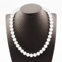 White Crystal Opal Necklace Womens Beaded Jewelry Pendant Korean Short Pearl Collar Chain Sweater Chain For Mom 8XL7 8XL7