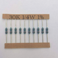 Resistor 30K 1/4W 1% ตัวต้านทาน 30กิโลโอห์ม 1/4วัตต์ ค่าความผิดพลาด +-1% รีซิสเตอร์  วงจรอิเล็กทรอนิกส์