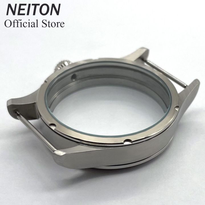 neiton-42mm-manual-watch-case-see-through-back-sapphire-glass-fit-eta-6497-6498-st3600-3602-bronzed-pvd-black