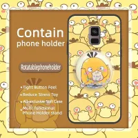 Shockproof foothold Phone Case For Samsung Galaxy A8 2018/A530F/A5 2018  TPU drift sand Cartoon protective Silicone