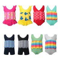 Children Professional Buoyant Swimming Suits Cute Printed Boys and Girls Buoyancy Swimwear One-piece Swimsuits b-1236