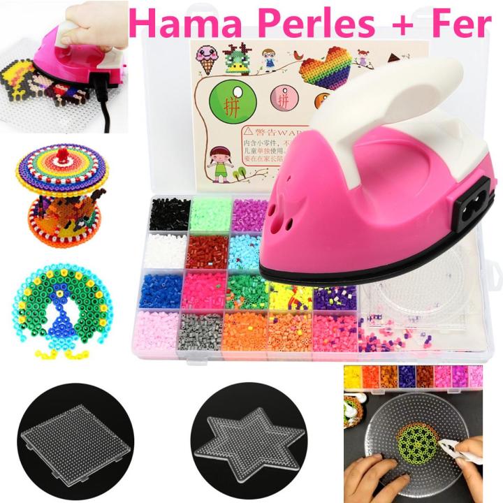 ชุดลูกปัดรีดเตารีดขนาดเล็กสำหรับ-hama-perler-ลูกปัดแม่แบบเด็ก-handmade-แบบพกพา-diy-อุปกรณ์ของขวัญ