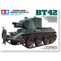 Tamiya 35318 1/35รถถังทหาร Wii ชุดก่อสร้างชุดประกอบโมเดล BT-42จู่โจมกองทัพฟินแลนด์