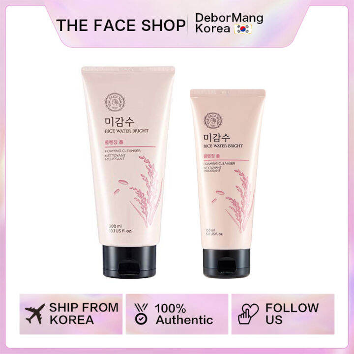 KOREA THE FACE SHOP Rice Water Bright Cleansing Foam cosmetic shop Lazada PH