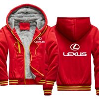 สไตล์ตามท้องถนนสำหรับผู้ชาย Moletom Lexus เสื้อแจ็กเก็ตพิมพ์โลโก้ Inverno Engrossar Quente Lã Algodão Hoodie Dos Homens De Alta Qualidade