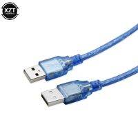 ใหม่5เมตร Usb2.0สายพ่วงตัวผู้500ซม. สีฟ้าใสป้องกันการรบกวนอะแดปเตอร์ Usb คู่ป้องกันชาย