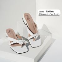 ZAABSHOES รุ่น TANYA สีขาว (WHITE) ส้นก้อน 1 นิ้ว ไซส์ 34-44 รองเท้าแตะ รองเท้าไปเที่ยว รองเท้าใส่ที่ทำงาน เน้นหน้าเท้ากว้าง พื้นไม่ลื่น