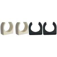 4Pcs Nylon Ladder Clip Boat Hook Clip for Size 1-1/4Inch Diameter Per Set UV Marine Accessories Yacht Boat,White &amp; Black