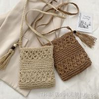 hot【DT】□卐₪  Fashion Rope Woven Shoulder Messenger Ladies Beach Crossbody Tassle Purse