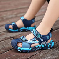 Boys Wrap-Toe Sandals 2023 Summer New Childrens Sports Sandals Boys Soft Sole Lightweight Comfortable Beach Shoes