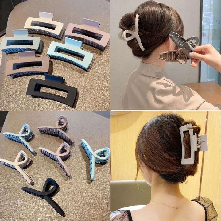 Korean Hair Clamp Hair Clip Set for Women Girls French Elegant Temperament  Retro Hairpin Hair Accessories Plastic Hairdressing Twist | Lazada PH