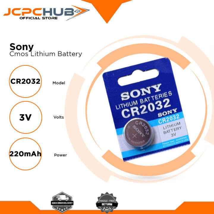 CMOS Sony Lithium Batteries CR2032 3V Batteries for Desktop (1pc