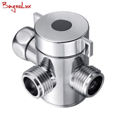 Bagnolux ฝักบัวมือถือและหัวฝักบัวฝักบัวอาบน้ำ3ทาง Diverter G1/2 "สวิตช์สามฟังก์ชั่นวาล์วอะแดปเตอร์สำหรับโถฉี่