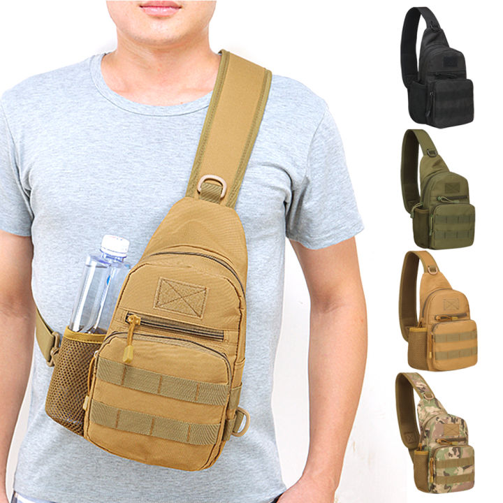 Men Chest Bag Waterproof Anti-theft Chest Pack Molle Bags Travel ...