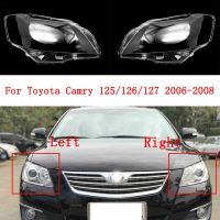 ฝาครอบไฟหน้ารถฝาครอบโป๊ะหลอดไฟหน้าฝาครอบกระจกสำหรับ Toyota Camry 125/126/127 2006-2008