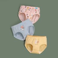 (TER)3-8 Years Old Childrens Underwear Girls Triangle Cotton Antibacterial Class A Girl Baby 3PCS a Lot