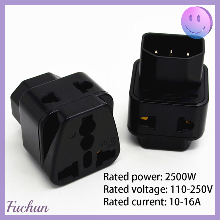 fuchun-2-in-1-iec-320-c14ตัวผู้เป็น-c13-c13อะแดปเตอร์ไฟตัวเมีย-pdu-ups-หญิงสากลออสเตรเลียสหรัฐอเมริกาอังกฤษแบบยุโรปปลั๊กแปลงไฟพิเศษ