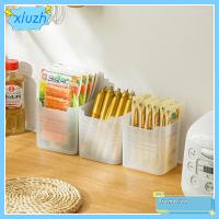 XIUZH 3Pcs พลาสติกทำจากพลาสติก ตัวจัดระเบียบตู้เย็น วางซ้อนกันได้ โปร่งใสโปร่งใส กล่องอาหารสดใหม่ แบบพกพาได้ ตะกร้าชั้นถังขยะ อุปกรณ์จัดระเบียบห้องครัว