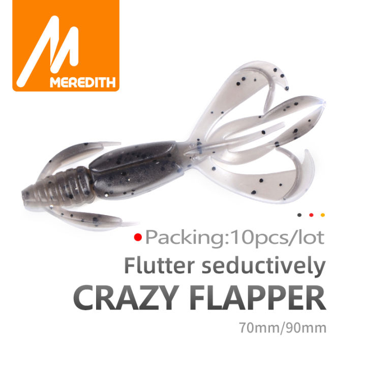 MEREDITH Crazy Flapper Fishing Lures 70mm 90mm Soft Lure Fishing