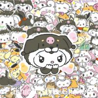 ❇⊕♨ 10/30/60pcs My Melody Kuromi Hello Kitty Stickers Kawaii Girls DIY Scrapbooking Diary Laptop Phone Cute Anime Stickers for Kids