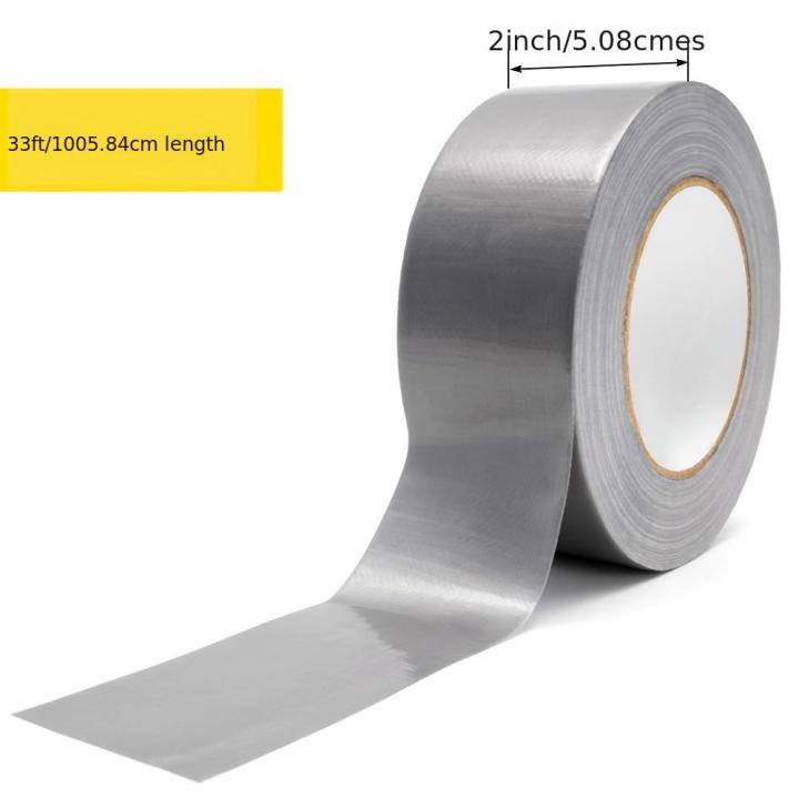 heavy-duty-silver-duct-tape-professional-grade-multi-use-duct-tape-50mm-x-10m-2inches-x-33ft-10-mil-thickness-silver