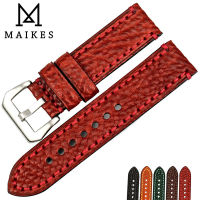 AMAIKES แฟชั่นใหม่นาฬิกาอุปกรณ์เสริม20 22 24 26มิลลิเมตรอิตาลีหนัง Watch Bands สีแดงสายนาฬิกาสำหรับ P Anerai นาฬิกาวง celetM