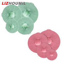 LIZHOUMIL ฝาดูดสำหรับเก็บอาหาร4ชิ้นสำหรับถ้วยหม้อชามกระทะตู้เย็นเตาอบชามซิลิโคน