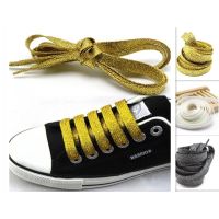 COD SDFGERTERTEEE Metallic Glitter Canvas Athletic Shoelaces Shoe Boots Flat