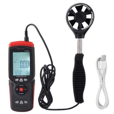 GT8907 Precise Digital USB Anemometer Multi-function Wind Speed Temperature Air Flow Tester