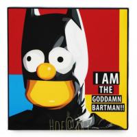 Bartman Bart Simpson บาร์ท ซิมสัน Batman การ์ตูน cartoon รูปภาพ​ติด​ผนัง​ pop art พร้อมกรอบและที่แขวน ของขวัญ รูปภาพ แต่งบ้าน กรอบรูป