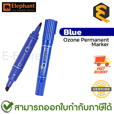 Elephant Ozone Permanent Marker Blue Ink ปากกาเคมี ปากกามาร์คเกอร์ สีน้ำเงิน ของแท้