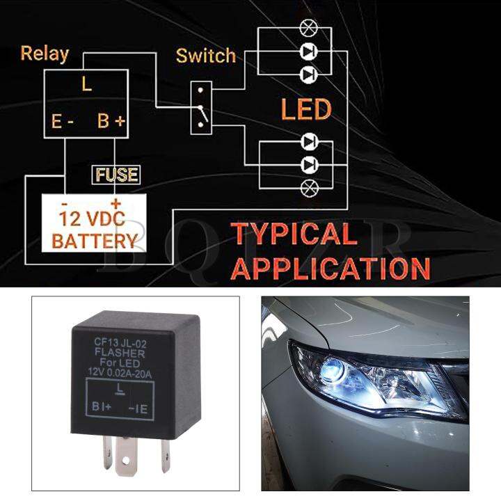 สัญญาณสำหรับเปลี่ยนเลี้ยวรีเลย์กะพริบอิเล็กทรอนิกส์3ขา12v-สำหรับ-cf13jl-02ชุด2ชิ้น