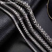 Mens Fish Scales Chain Necklace Stainless Steel Silver Plated Tone Vintage Foxtail Box Chain Punk Necklaces 3MM/4MM/5MM/6MM Fashion Chain Necklaces