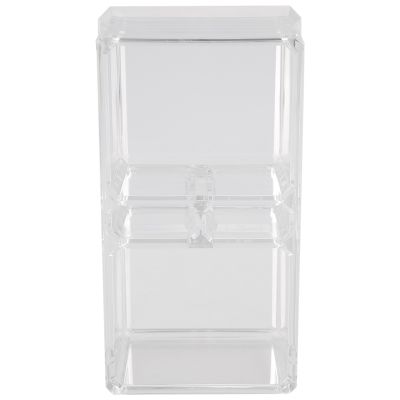 2 Lattices Clear Acrylic Tea Bags Holder Coffee Sugar Bag Boxes Acrylic Storage Organizer Case 15X8X6cm