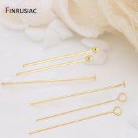 Multiple Specifications Of 14K Real Gold-Plated Ball/Flat /Eye Pins Jewelry MakingDIY Pin Supplies Wholesale