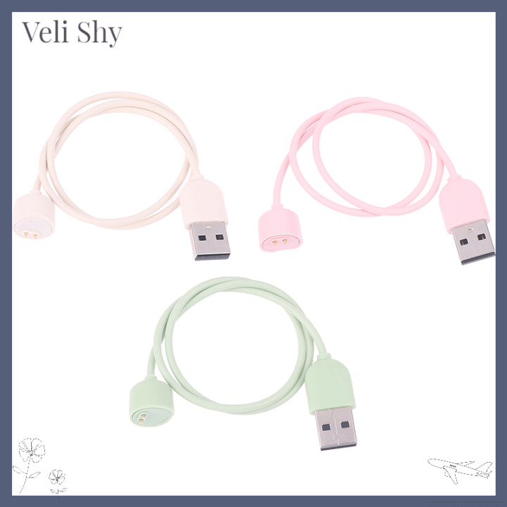 veli-shy-สายรัด-jam-tangan-magnet-สายชาร์จเร็วหลากสีสำหรับสมาร์ทแบนด์-mi-band-5สำหรับ-mi-band-7-6-5