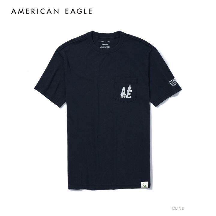 american-eagle-line-friends-graphic-t-shirt-เสื้อยืด-ผู้ชาย-กราฟฟิค-ไลน์เฟรนด์-emts-017-2672-001