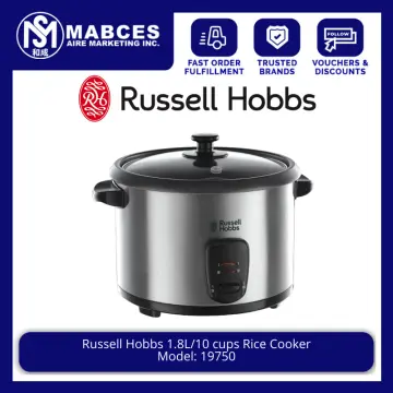 Russell Hobbs Turbo Rice Cooker 10 Cup, Matte Black - RHRC20BLK