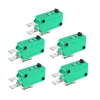 Uxcell KW3-OZ Switches 16A 125/250VAC SPDT NO NC Push Button Action Hinge Short Roller Lever Type Micro Limit Switch 5PCS