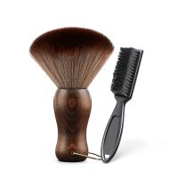 ✵ Barber Neck Duster Brush Wooden Handle With Hook Hair Cutting Gentle Removal Loose Broken Hair Cleaning Brush