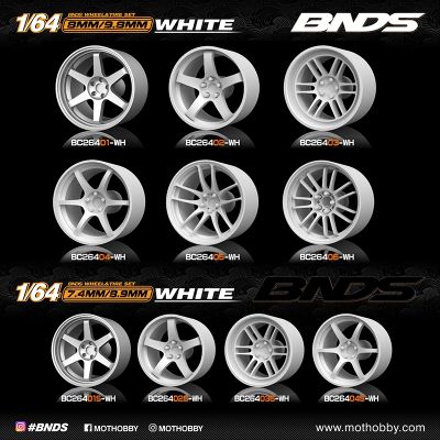 【CC】 BNDS 1/64 Wheels With Rubber Tires Assembly Rims Modified Parts for Cars Refitted Hotwheels MiniGT