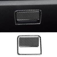 For Mazda 3 Axela 2017-2018 Car Co-Pilot Storage Box Handle Decor Cover Trim Sticker Car Interior Accessories Carbon Fiber