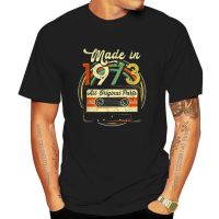 [Lanbo clothing] Camisetas Vintage Con Cinta De Cinta De Cassette Divitidas Hechas En 1973 Regalos De 50 ° Cumpleaños Fiesta Abuela Realo เดอเวราโนเด