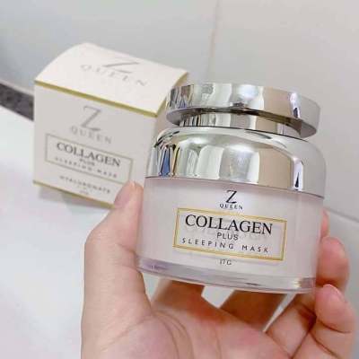สินค้าพร้อมส่ง  [แพคเกจใหม่ล่าสุด] Z queen collagen sleeping mask ซีควีน คอลลาเจน 17 g.