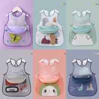 New Born Baby Girl Boy Apron Waterproof Bibs Cartoon Kids Children Lunch Feeding Burp Cloths Bib Toddler Infant Smock Stuff 2022 Aprons