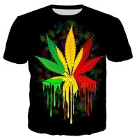 เสื้อยืด BoB Marley Weeds Blunts ผู้ชาย/ผู้หญิงเสื้อยืดสไตล์ฮาราจูกุลำลองเสื้อยืดพิมพ์ลาย3มิติเสื้อลำลองผู้ชายแขนยาวการดร็อปชิปปิ้ง