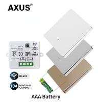 AXUS Wireless Remote Control Wall Switch MINI Relay Interruptor 10A Receiver RF433 Panel Transmitter Light Lamp Switch AAA CELL Power Points  Switches