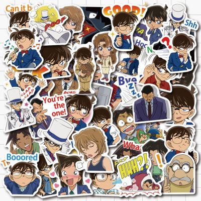 VANMAXX 50 PCS Detective Conan Cartoon Stickers Waterproof PVCDecal for Laptop Helmet Bicycle Luggage Guitar Phone Case Stickers Labels