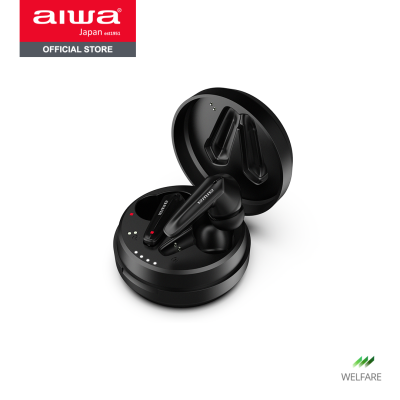 AIWA AT-X80HANC TWS Bluetooth Earphones หูฟังไร้สายแบบอินเอียร์ น้ำหนักเบา กันน้ำระดับ IPX5 (ANC+ENC)